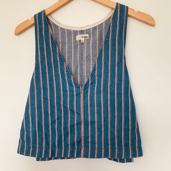 ⚡️3/$30⚡️Aritzia Wilfred Free Striped Crop - Picture 1 of 2